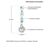 Load image into Gallery viewer, SO SEOUL 'Enchanted Sunshine' Long Drop Earrings with Aurore Boreale Swarovski Crystals