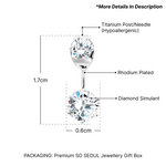 Load image into Gallery viewer, SO SEOUL Athena Elegance Dual Solitaire Round Brilliant Cut 0.25 &amp; 0.5 Carat Diamond Simulant Cubic Zirconia Curved Earrings