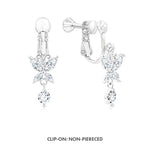 Load image into Gallery viewer, SO SEOUL Caria Dazzling Butterfly Diamond Simulant Zirconia Hoop or Clip-On Earrings
