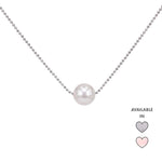 Load image into Gallery viewer, SO SEOUL Swarovski® Pearl Elegance Necklace - Selectable Classic Chain in White, Pink, or Grey
