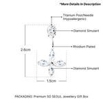 Load image into Gallery viewer, SO SEOUL Callista Curved Earrings with Marquise-Cut and Round Cubic Zirconia Diamond Simulants