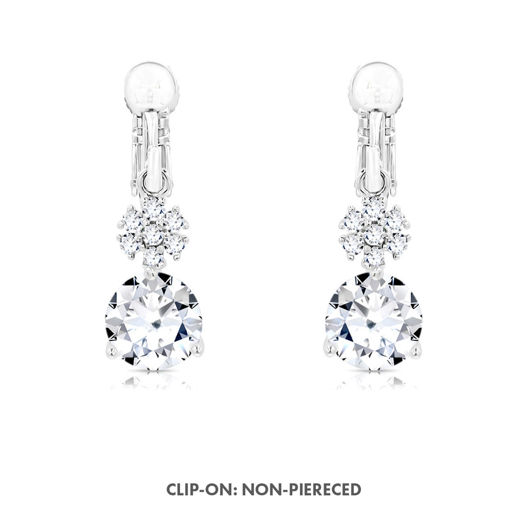 SO SEOUL Callista Sun Burst Diamond Simulant Zirconia Drop Earrings