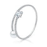 Load image into Gallery viewer, SO SEOUL Everleigh Spiral Bangle - Adjustable with Charms including Star Flower, Solitaire, Butterfly, Square, Flower, Teardrop, Perfume Bottle, White Pearl, and Diamond Simulant Cubic Zirconia
