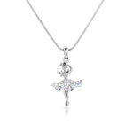 Load image into Gallery viewer, SO SEOUL Ellie Ballerina Dancer Aurore Boreale Austrian Crystal Ballet Pendant Chain Necklace - Elegant Gift for Girls
