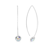 SO SEOUL Bella Aurore Boreale or Light Sapphire Shimmer Swarovski® Crystal Fancy Earwire Earrings