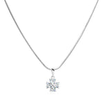 Load image into Gallery viewer, SO SEOUL &#39;Alette&#39; Signature Snowflake Dual-Toned Cubic Zirconia Pendant Necklace
