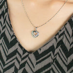 Load image into Gallery viewer, SO SEOUL Amora Enchantment - White Austrian Crystal Open Heart Pendant Necklace
