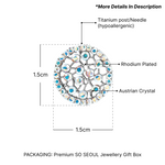 Load image into Gallery viewer, SO SEOUL Dream Catcher Aurore Boreale Austrian Crystal Stud Earrings