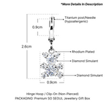 Load image into Gallery viewer, SO SEOUL Charming Teddy Bear Diamond Simulant Cubic Zirconia Hoop or Clip-On Earrings