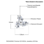 Load image into Gallery viewer, SO SEOUL Gleam Sparkle Windwheel Marquised Cut Diamond Simulant Cubic Zirconia Pierced Stud Earrings