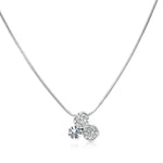 Load image into Gallery viewer, SO SEOUL Glimmering Petal Austrian Crystal Stud Earrings and Pendant Chain Necklace Gift Set
