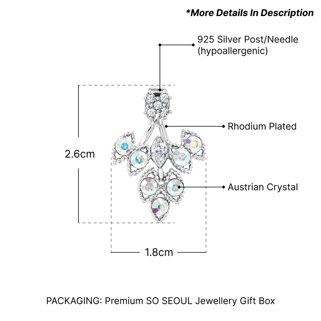 SO SEOUL Chandelier Aurore Boreale Crystal Dangle Earring Jackets