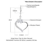 Load image into Gallery viewer, SO SEOUL Amora Open Heart Earrings - Diamond Simulant Zirconia with Floral Detail Hoops or Clip-Ons