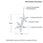 Load image into Gallery viewer, SO SEOUL Leilani Twin Floral Diamond-Like Cubic Zirconia Stud Earrings