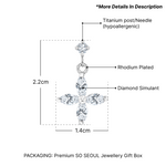 Load image into Gallery viewer, SO SEOUL Calista Four Leaf Clover Inspired Earrings Diamond Simulant Drop Rhodium Titanium