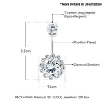Load image into Gallery viewer, SO SEOUL Glimmering Sparkling Bloom Round Austrian Crystal Curved Earring Jackets