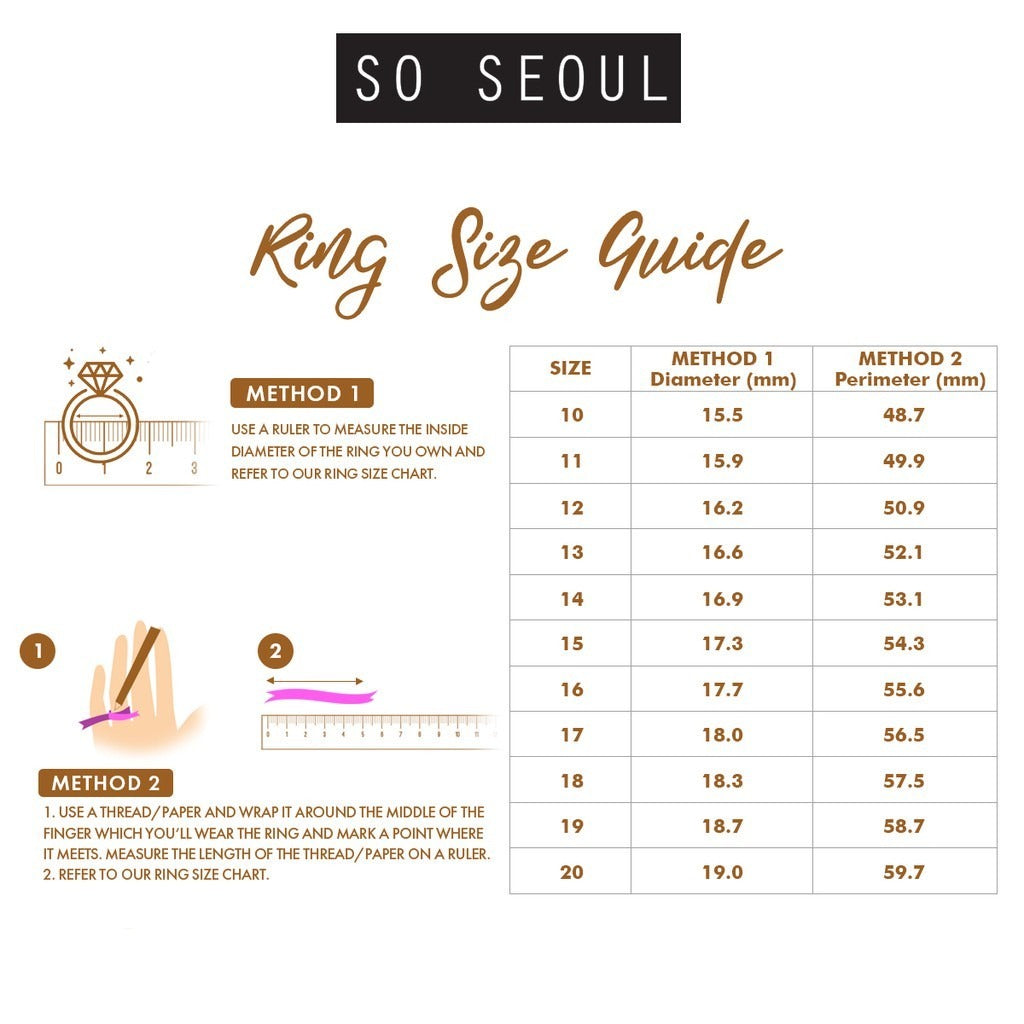 SO SEOUL Allista Classic Half Band Diamond Simulant Cubic Zirconia Rose Gold Ring