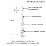 Load image into Gallery viewer, SO SEOUL Amora Cascade - Triple Heart Cubic Zirconia Necklace and Earrings Set