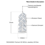 Load image into Gallery viewer, SO SEOUL Marquise-Cut Diamond Simulant Cubic Zirconia Huggie Hoop Clip Earrings