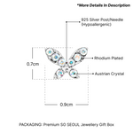 Load image into Gallery viewer, SO SEOUL Caria Butterfly Aurore Boreale Austrian Crystal Stud Earrings