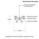 Load image into Gallery viewer, SO SEOUL Elegant Ribbon Bow Marquise-Cut Diamond Simulant Cubic Zirconia Stud Earrings
