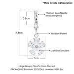 Load image into Gallery viewer, SO SEOUL Leilani Flower Diamond Simulant Zirconia Earrings and Pendant Chain Necklace Gift Set