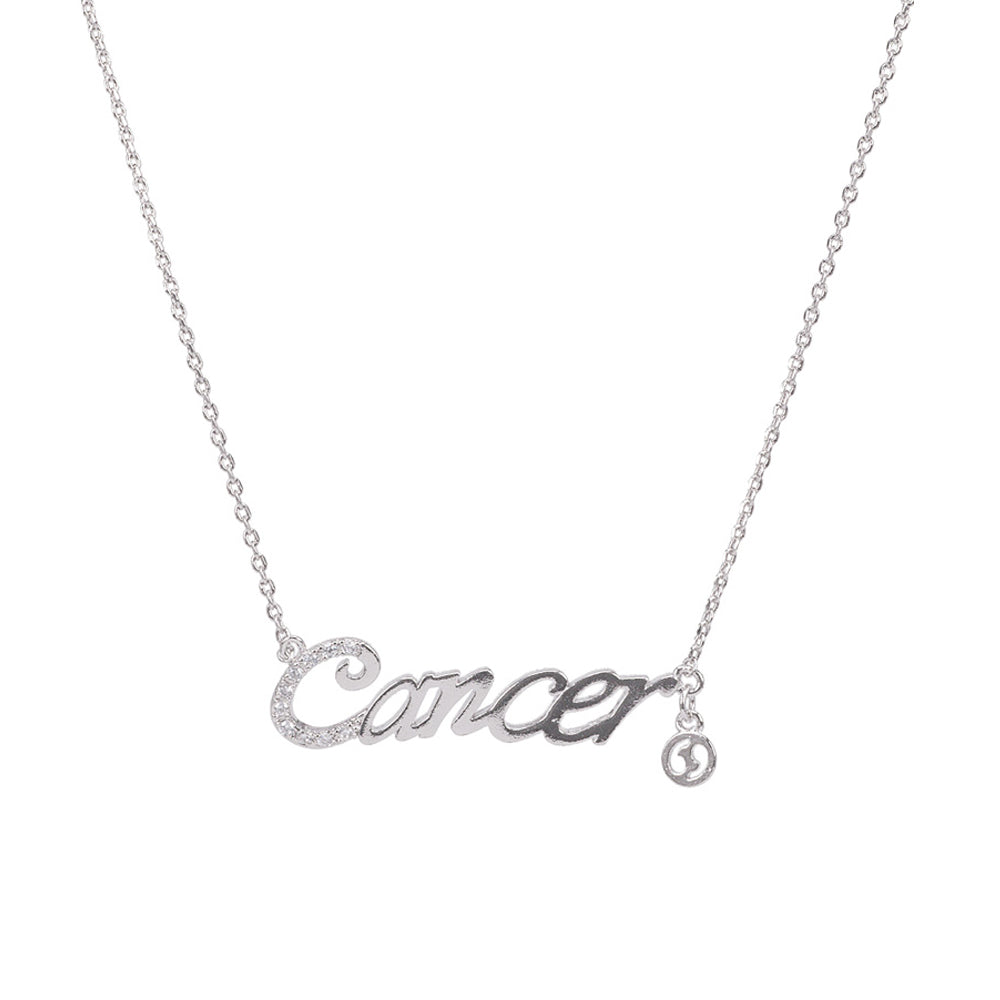 SO SEOUL Zodiac Constellation Necklace with Diamond Simulant Cubic Zirconia - Aries to Pisces