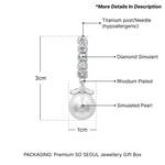 Load image into Gallery viewer, SO SEOUL Everleigh Pearl and Diamond Simulant Zirconia Drop Earrings and Pendant Necklace Set