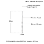 Load image into Gallery viewer, SO SEOUL Attract Y Linear Diamond Simulant Cubic Zirconia Tennis Drop Stud Earrings