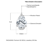 Load image into Gallery viewer, SO SEOUL Harley Huggie Teardrop Diamond Simulant Cubic Zirconia Lever-Back Earrings