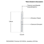 Load image into Gallery viewer, SO SEOUL Diamond-Shape Accent Cubic Zirconia Huggie Hoop Earrings