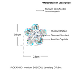 Load image into Gallery viewer, SO SEOUL Kaleidoscope Petite Floral Austrian Crystal Diamond Simulant Stud Earrings