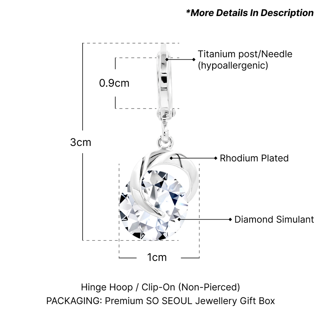 SO SEOUL Callista Elegance Infinite Loop Diamond Simulant Cubic Zirconia Earrings and Necklace Set