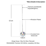 Load image into Gallery viewer, SO SEOUL Bella Aurore Boreale or Light Sapphire Shimmer Swarovski® Crystal Fancy Earwire Earrings