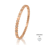 Load image into Gallery viewer, SO SEOUL Bumble Bee Honeycomb Encrusted Diamond Simulant Cubic Zirconia Rhodium/Rose Gold Side Hinged Bangle
